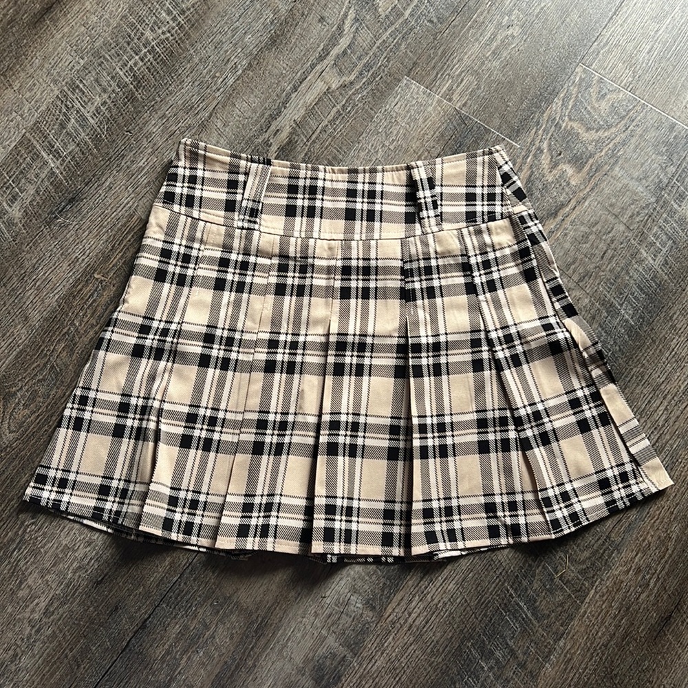 Plaid shein skirt